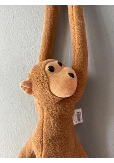 Atakids Sarılan Peluş Maymun, 80 Cm, Kahverengi, Unisex 000 Açık Krem
