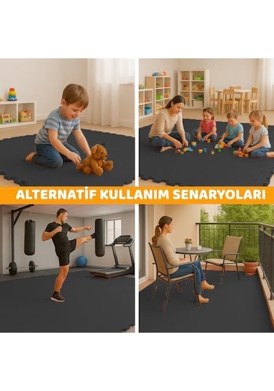 Beylini Tatami Zemin Karosu Spor Zemin Çocuk Odası Matı Ses Yalıtımlı Karo Halı Eva Panel 50 Cm Açik Gri