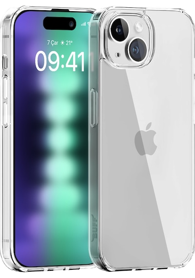 Buff Apple iPhone Uyumlu  15 Plus - 2x5d Ekran Koruyucu + Şeffaf Kılıf + Lens Koruyucu Glass