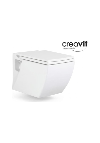Creavit Trend Asma Klozet + Duroplast Yavaş Kapak + Creavit Gömme Rezervuar Set Beyaz