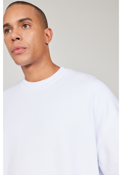AC&Co / Altınyıldız Classics Erkek Beyaz Standart Fit Normal Kesim İçi Polarlı Bisiklet Yaka Sweatshirt Beyaz AC&Co / Altınyıldız Classics Erkek Beyaz Standart Fit Normal Kesim İçi Polarlı Bisiklet Yaka Sweatshirt Beyaz