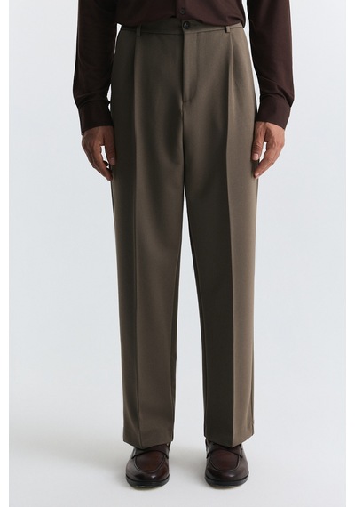 Antioch Relax Fit Pilili Erkek Pantolon Haki