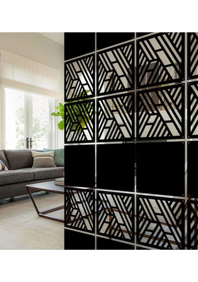 Lazer Kesim Paravan, Ahşap Separatör, Oda 4'lü Panel Levha Model31 40 X 40 Cm