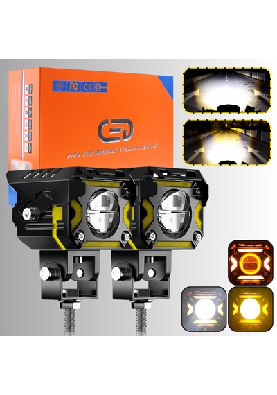 Ultra Parlak Led Motosiklet Ve Off Road Sis Farı Çakarlı 4 Modlu