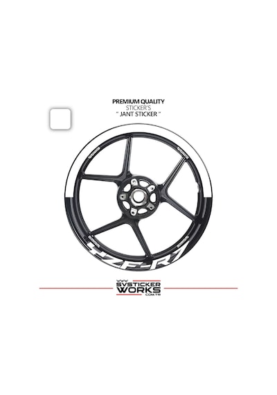 Yamaha Yzf-r7 Jant Şeridi Yarım Jant Kaplama & Yzf-r7 Yazı Sticker Seti 37208857