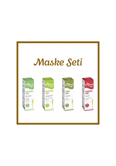 Maske Yağları Seti Çay Ağacı,okaliptus,kekik,karanfil 20 Ml 5'li Set Damlalıklı