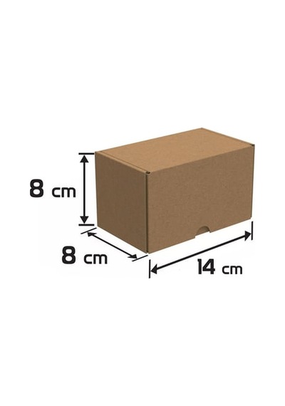 14x8x8- 50 Adet Kilitli E Ticaret Karton Kargo Kutusu