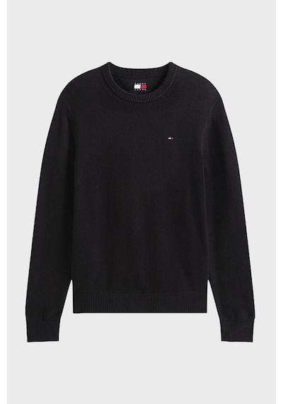 Tommy Jeans Logolu Pamuklu Slim Fit Bisiklet Yaka Örme Kazak Erkek Kazak Dm0dm21787 Bds Siyah Tommy Jeans Logolu Pamuklu Slim Fit Bisiklet Yaka Örme Kazak Erkek Kazak Dm0dm21787 Bds Siyah