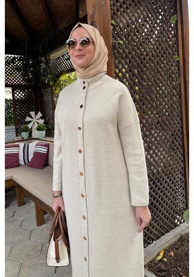 Rabia Şamlı Yakut Angora Triko Kap Taş Çok Renkli