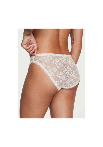 Victoria's Secret Posey Dantelli Bikini Külot Hindistan Cevizi Beyazı