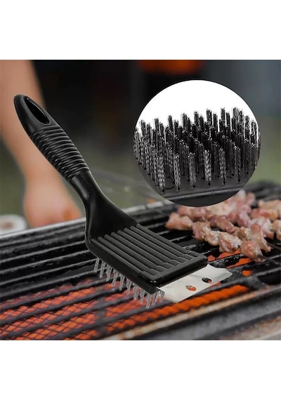 Bbq Izgara Temizleme Fırçası Paslanmaz Çelik Tel Mangal Ve Grill İçin Dayanıklı Temizleyici