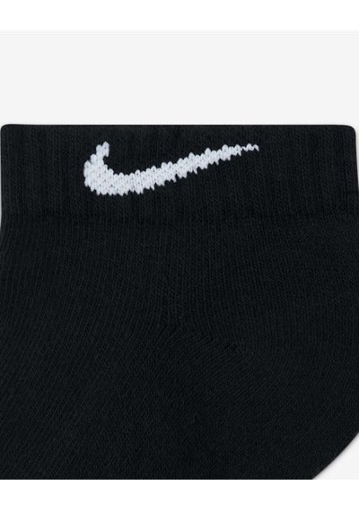 Nike Sx7667-010 Everyday Cushioned Low Antrenman Çorapları 3 Çift Sıyah