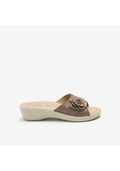 6004-taupe Terlik Kadın T5 K40 Ge Fly Flot Cloth Slipper Cloth Taupe Rovere
