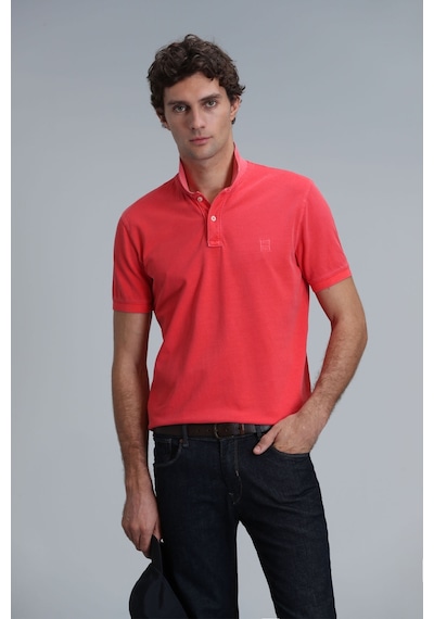 Lufian Erkek Vernon Smart Polo T-shirt 111040163 Mercan