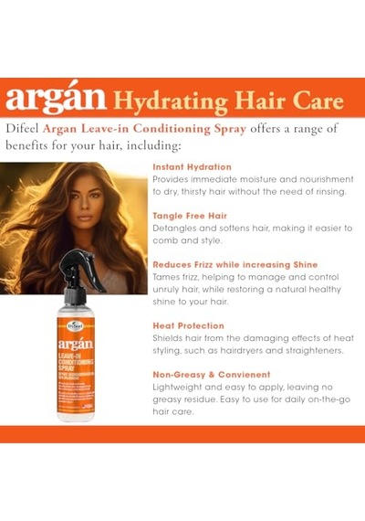 Argan Yağı Nemlendirici Durulanmayan Saç Spreyi 237ml 21959051240