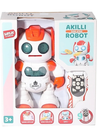 Birlik Oyuncak 606-30 Kumandalı Programlanabilir Disk Atan Akıllı Robot