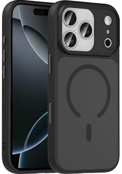 Lopard Apple Uyumlu iPhone 17 Pro Kılıf Mat Arka Yüzey Wireless Şarj Özellikli Flet Magsafe Kapak Telefon K
