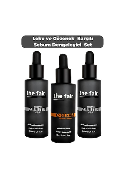 the fair. Leke ve Gözenek  Sebum  Cilt Bakım Serum Seti 3 x 30 ML