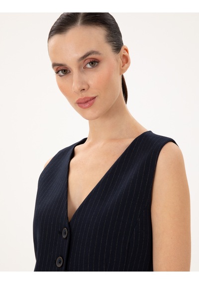 Pierre Cardin Kadın Lacivert Yelek Dokuma 50296067-vr033 Lacivert