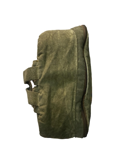 Old Cotton Cargo Kaliteli Vintage Disayn Laptop Bölmeli Sırt Gezi Çantası Leone Bag Oil 5100 Haki