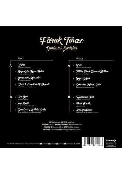 Faruk Tınaz - Dinlenesi Şarkılar 2 Plak