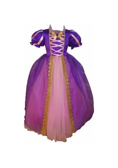 Öykünün Dünyası Rapunzel Kostüm Mor