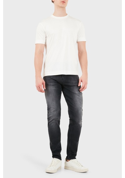 Emporio Armani Pamuklu Slim Fit Dar Paça Kot Pantolon Erkek Kot Pantolon Em006514 Af29574 M8001 Gri