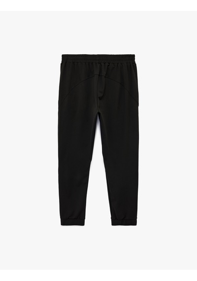 Koton Beli Lastikli Cepli Jogger Spor Eşofman Altı Siyah 6sam40011nk Siyah