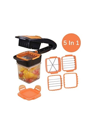 Nicer Dicer Quick 5 İn 1 Pratik Hazneli Sebze Meyve Doğrayıcı Turuncu