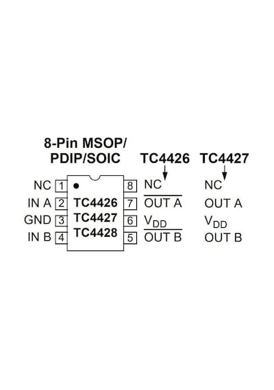 Tc4427 Soıc-8 Mosfet Sürücü Entegresi