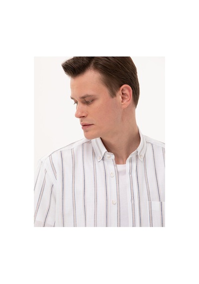 Pierre Cardin Comfort Fit Kısa Kollu Gömlek 50269430-vr033 Çok Renkli