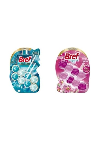 Wc Deluxe Yasemin Premium Klozet Temizleme Topları 1 X 2 Adet Ve Bref Wc Brilliant Tuvalet Temizleme Jel Çiçek Kokulu 2'li 2 X 42 G