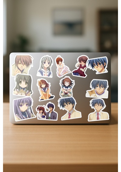 Clannad : After Story Anime Telefon Laptop Bullet Journal Sticker Paketi 25 Adet Çok Renkli
