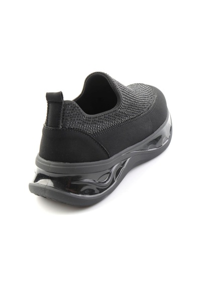 Bambi Siyah Taşlı Kadın Sneaker K01228092220 Taş