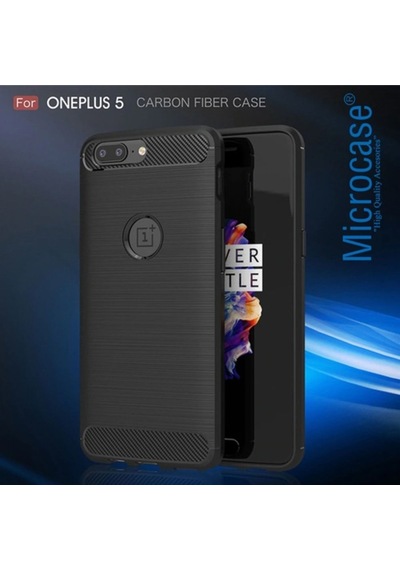 Microcase Oneplus 5 Brushed Carbon Fiber Silikon Tpu Kilif + Cam 283031151 - Seçenek / Cam Koruma-Cam Istiyorum