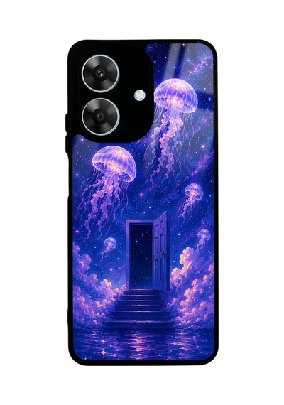 Realme Note 60 Dream Portal Tasarımlı Glossy Telefon Kılıfı Açık Mavi