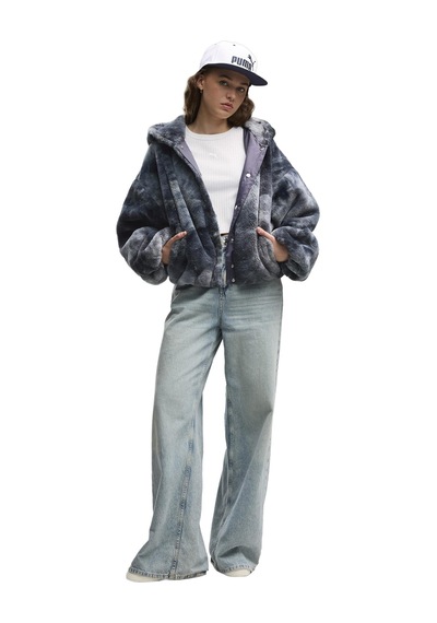 637142-35 Puma Highloft Fleece Jacket W Kadın Ceket Mavi 637142-35