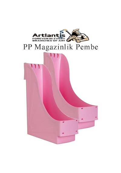 Plastik Magazinlik Pembe 2 Adet Plastik Kutu Klasörü Magazinlik A4 Dosya Ve Masa Düzenleyici Sınıf Ev Ofis