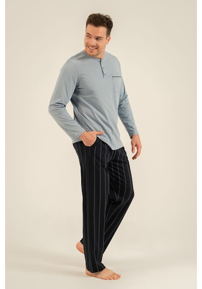Arnetta Baba Oğul Stay Wild Mavi Uzun Kol Pijama Takım Ar3829-a-v1 Ar3829-a-v1