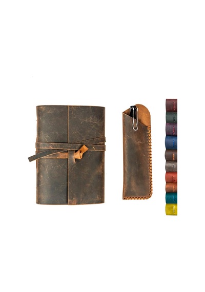 Hatıra Hakiki Deri Defter Günlük Erkekler Ve Kadınlar İçin 260 Kraft Çizgisiz Sayfalar El Yapımı Vintage Kahvere Genel