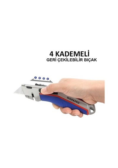 Otomatik Geri Çekilebilir Rötuş Maket Bıçağı + 5 Adet