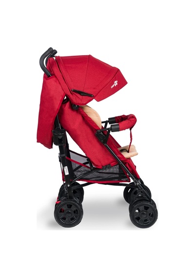 Comfymax Tam Yatar Baston Bebek Arabası Dark Red