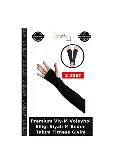 Premium Vly-m Voleybol Elliği Siyah M Beden Takım Fitness Giyim