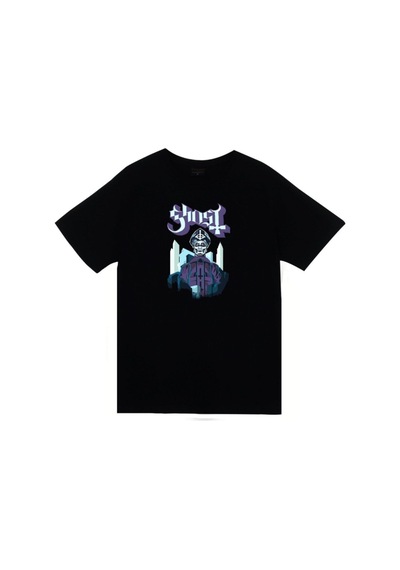 Stoned&Fame Unisex Siyah Ghost Baskılı T-shirt SIYAH Siyah