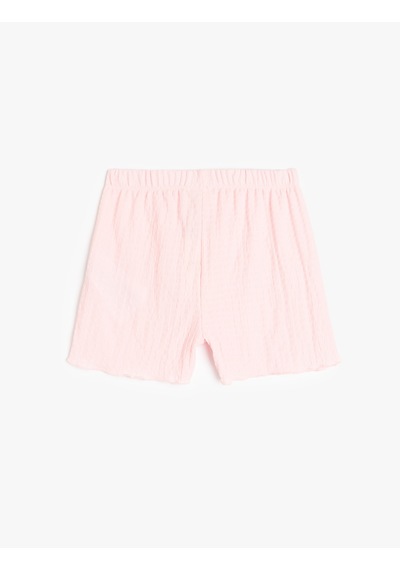 Koton Beli Lastikli Dokulu Basic Şort Pembe 5skg40119ak Gül Çok Renkli Koton Beli Lastikli Dokulu Basic Şort Pembe 5skg40119ak Gül Çok Renkli