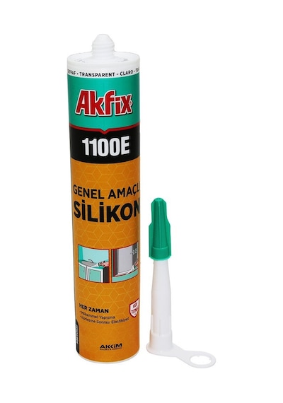 Akfix 1100e Şeffaf Genel Amaçlı Silikon 280g- 24'li Paket