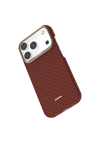 Apple Uyumlu iPhone 17 Pro Kılıf M-safe Şarj Özellikli Raptic Aramid Skin Origin Serisi Kapak Kırmızı