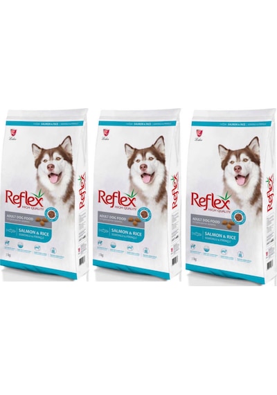 Reflex Balıklı ve Pirinçli Yetişkin Köpek Maması 3 x 3 KG