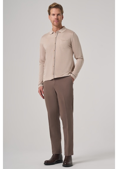 Morven Erkek Bej Trend Polo Yaka Gömlek Triko 26kc017005653 Bej Bej