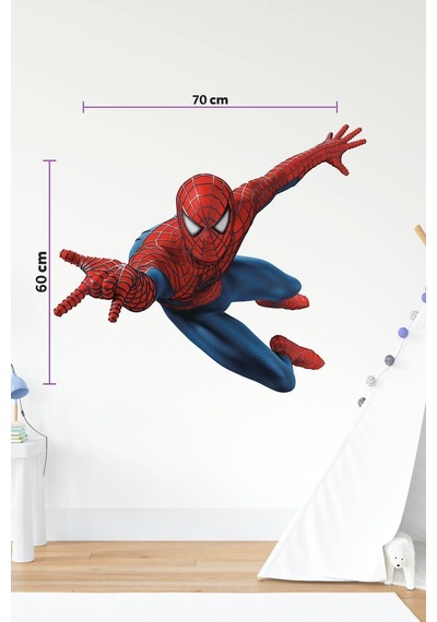 MSticker Spiderman-Uçan Örümcek Adam Çocuk Odası Duvar Sticker